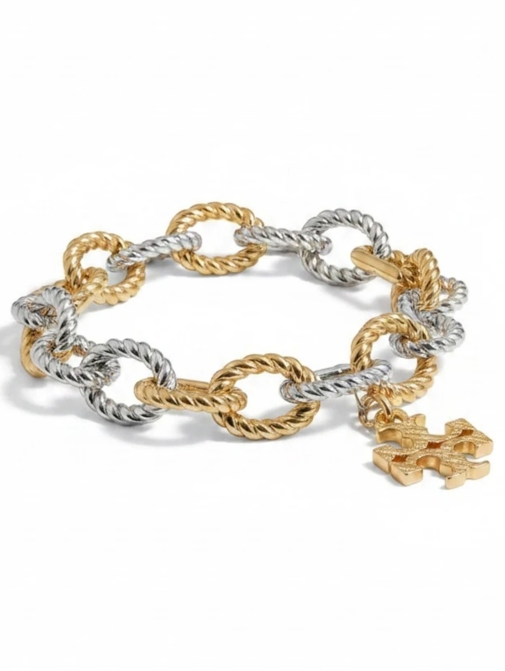 Tory Burch Eleanor Two Tone Rope Bracelet